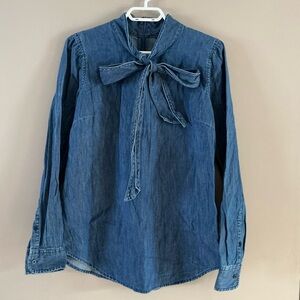 NEW NWOT Ralph Lauren jeans Long Sleeve blouse with kissing bow